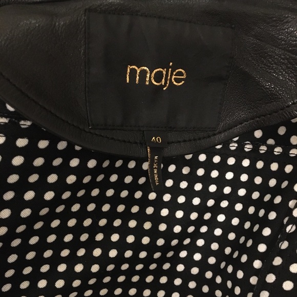 NWOT Maje Leather Jacket (size 40) - Picture 2 of 5
